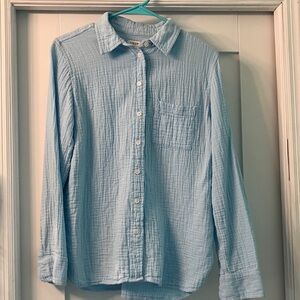J. Crew Sky Blue Textured Button-Down Shirt